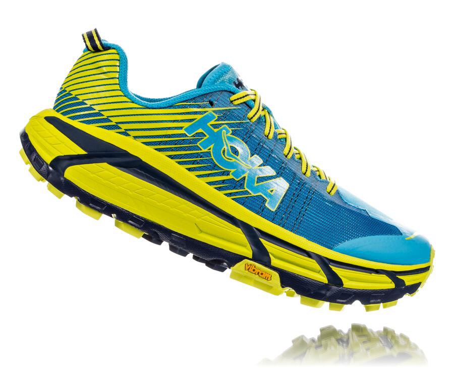 Tenis Hoka One One Trail Hombre Azules/Verdes - Evo Mafate 2 - RIZN65294